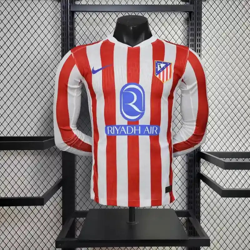Atlético Madrid Domicile Version Manches Longues Joueur 2025/2026