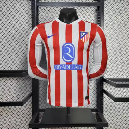 Atlético Madrid Domicile Version Manches Longues Joueur 2025/2026