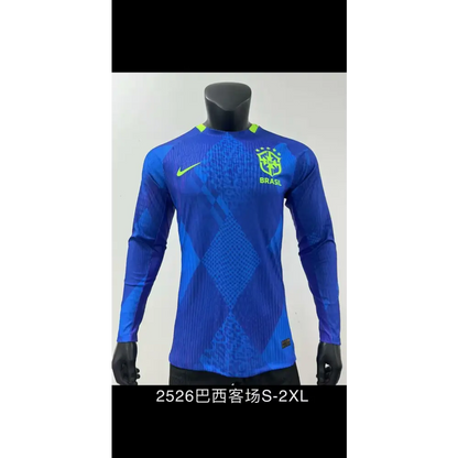 Brésil Extérieur Version Joueur Manches Longues 2025/2026