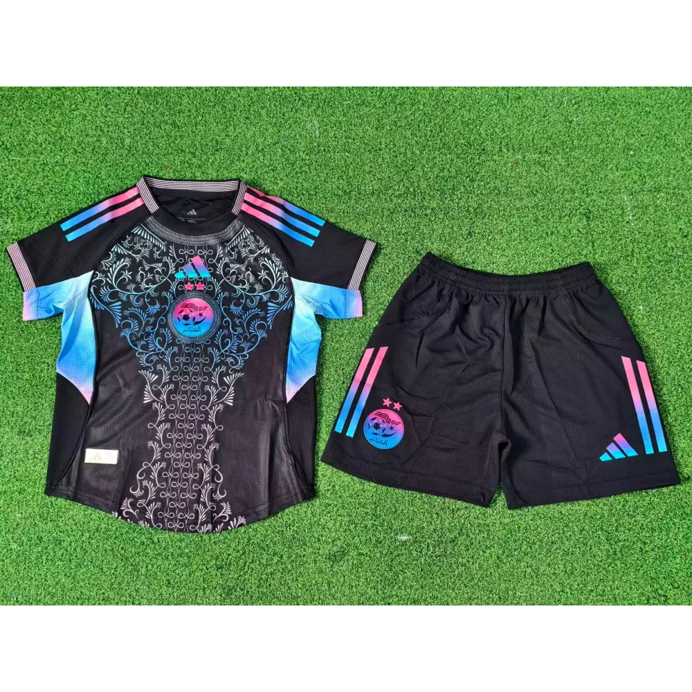 Kit enfant Algérie noir et bleu 2025/2026