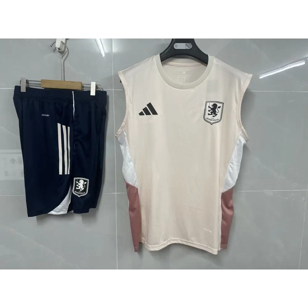 Kit Entraînement Aston Villa Beige & Noir 2025/2026