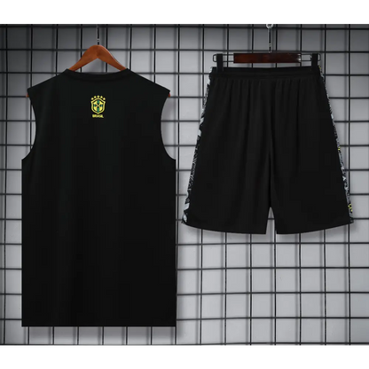 Kit Entraînement Brésil Noir & Gris 2025/2026