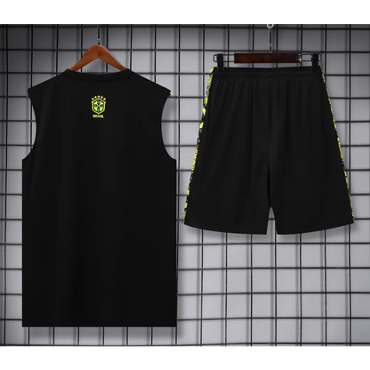 Kit Entraînement Brésil Noir & Jaune 2025/2026