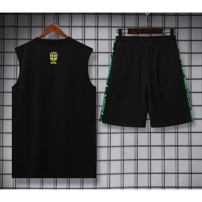 Kit Entraînement Brésil Noir & Vert 2025/2026