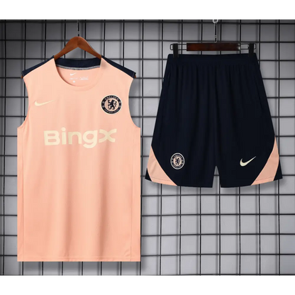 Kit Entraînement Chelsea Bleu & Saumon 2025/2026
