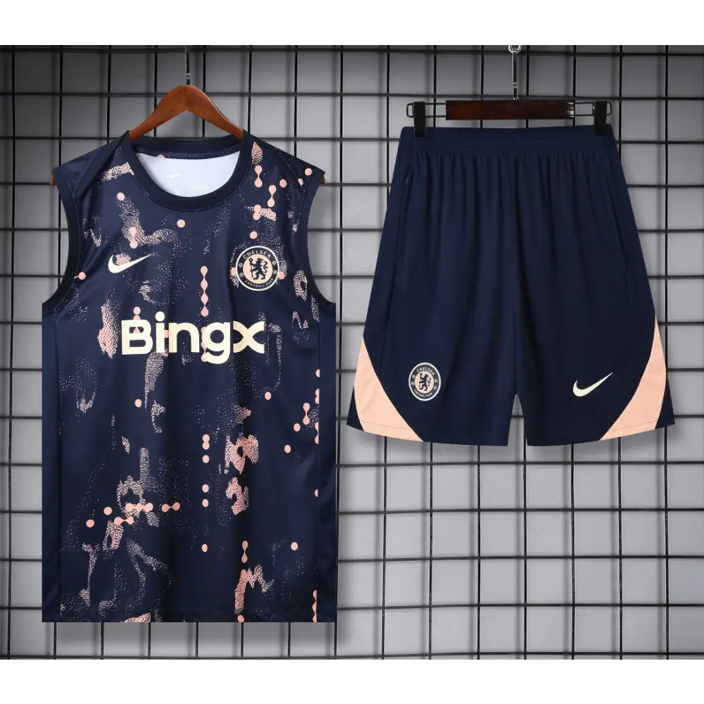 Kit Entraînement Chelsea Bleu Tâché Saumon 2025/2026