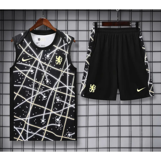 Kit Entraînement Chelsea Noir Rayé 2025/2026