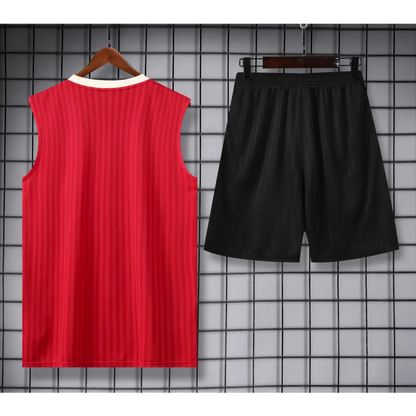 Kit Entraînement Manchester United Icon Noir & Rouge 2025/2026