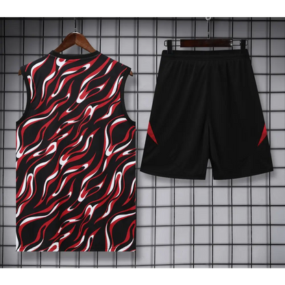 Kit Entraînement Manchester United Motifs Noir & Rouge 2025/2026