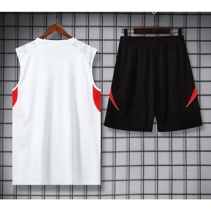 Kit Entraînement Manchester United Noir & Blanc 2025/2026