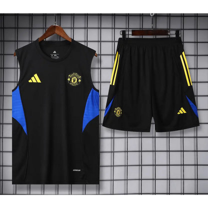 Kit Entraînement Manchester United Noir & Bleu 2025/2026