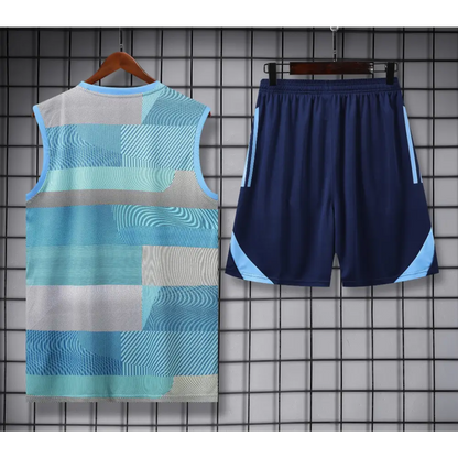 Kit Entraînement Real Madrid Gris & Bleu 2025/2026