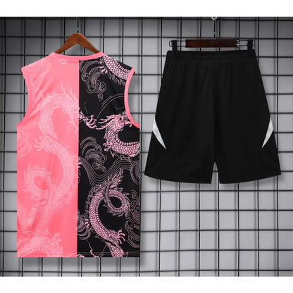 Kit Entraînement Real Madrid Dragon Noir & Rose 2025/2026
