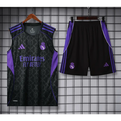Kit Entraînement Real Madrid Noir & Violet 2025/2026