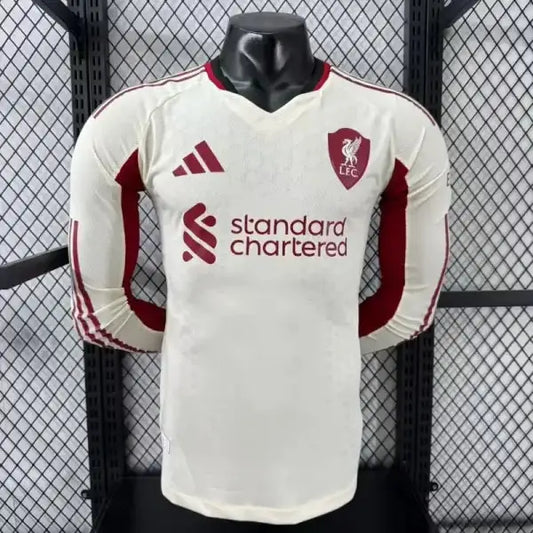Liverpool Extérieur Version Joueur Manches Longues 2025/2026