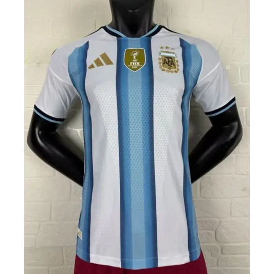 Maillot Argentine Coupe du Monde 2026 Domicile Patch Champions du Monde Version Joueur