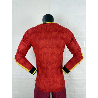 Maillot Belgique Coupe du Monde 2026 Domicile Version Joueur Manches Longues