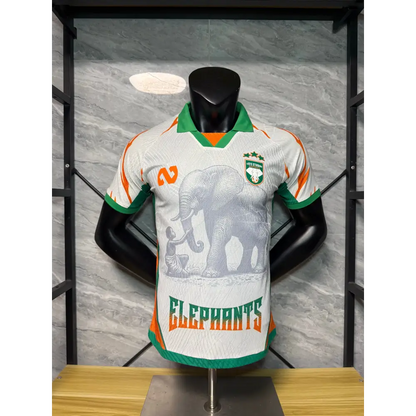 Maillot Cote d'Ivoire Concept Blanc Elephant Version Joueur 2025/2026