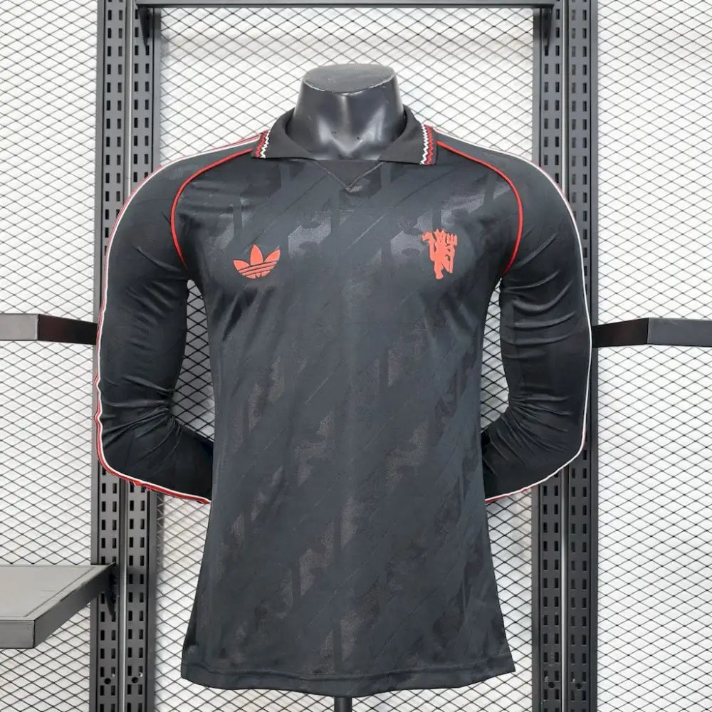 Manchester United Noir Manches Longues Version Joueur 2025/2026