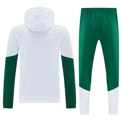 Survêtement A Capuche Coupe-Vent Italie Blanc & Vert 2026