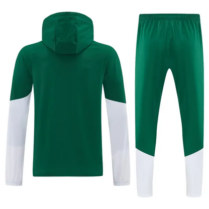 Survêtement A Capuche Coupe-Vent Italie Vert & Blanc 2026