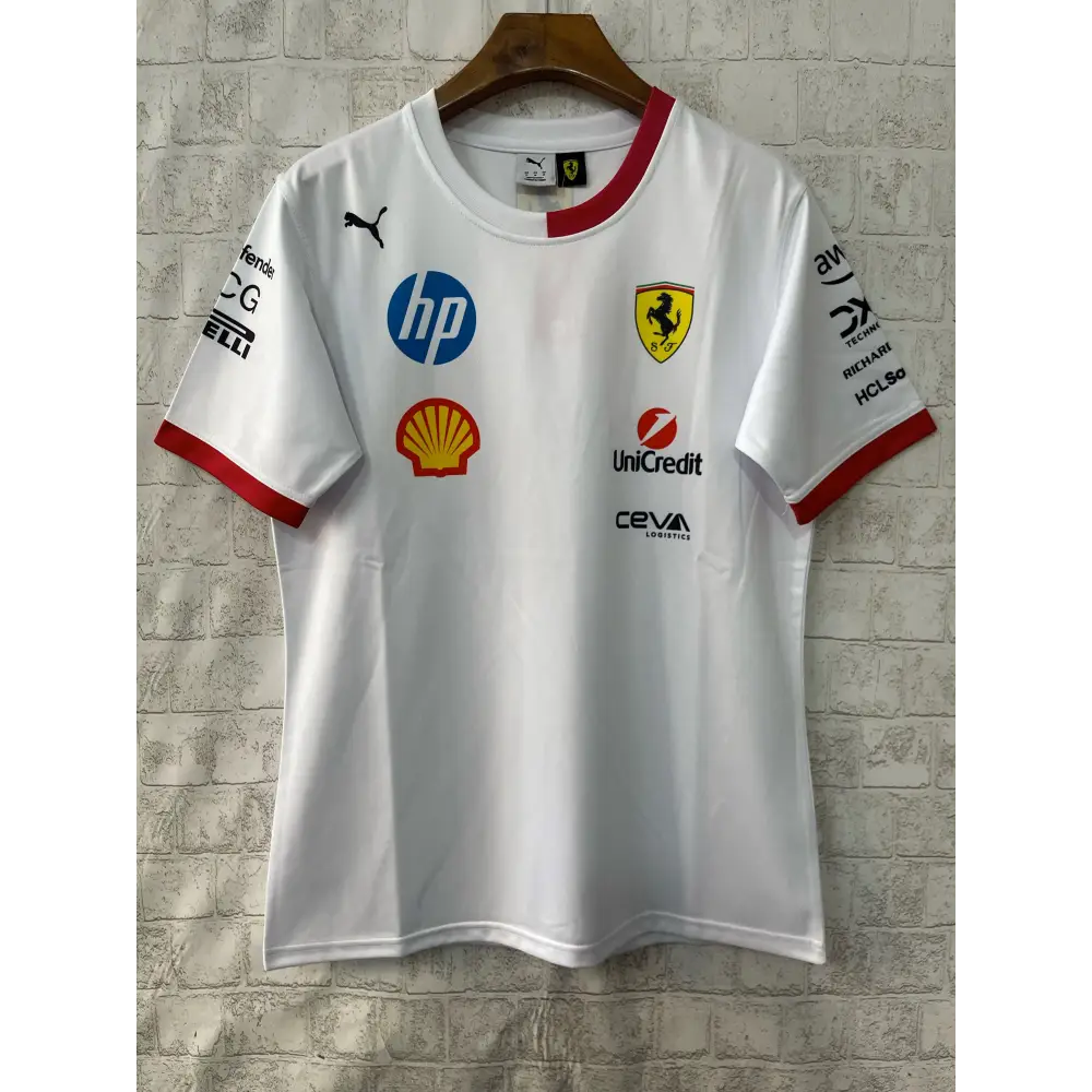 T shirt ferrari F1 Blanc