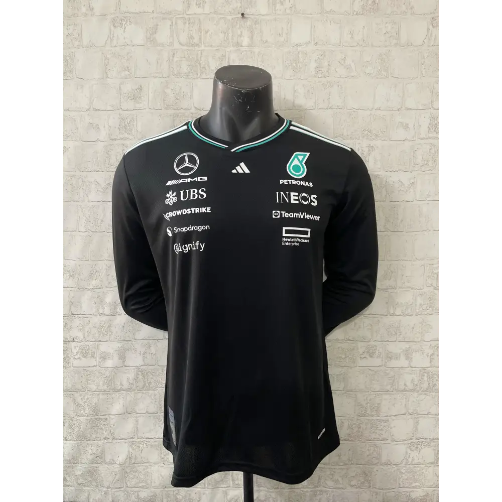 T shirt mercedes noir manches longues