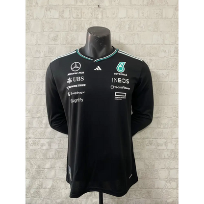 T shirt mercedes noir manches longues