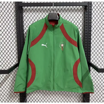 Veste Coupe-Vent Réversible Maroc Rouge & Vert 2026