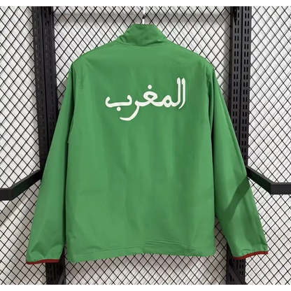 Veste Coupe-Vent Réversible Maroc Rouge & Vert 2026